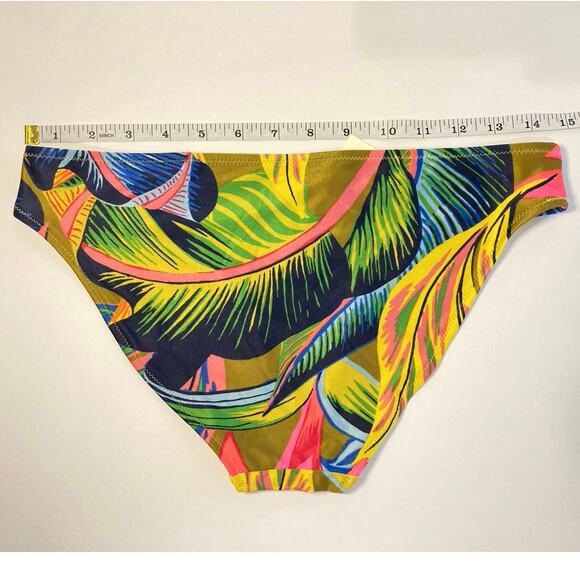 NWT Aerie Yellow tropical full coverage bikini bottoms sz S small - Picture 4 of 5